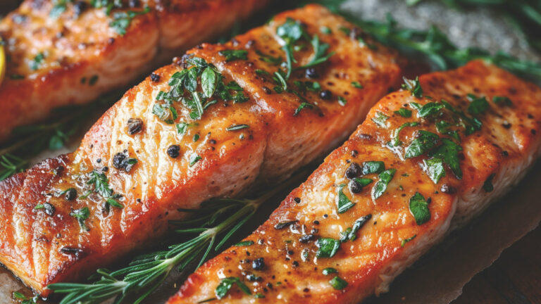 pavés de saumon cuisinés à la sauce Désirée